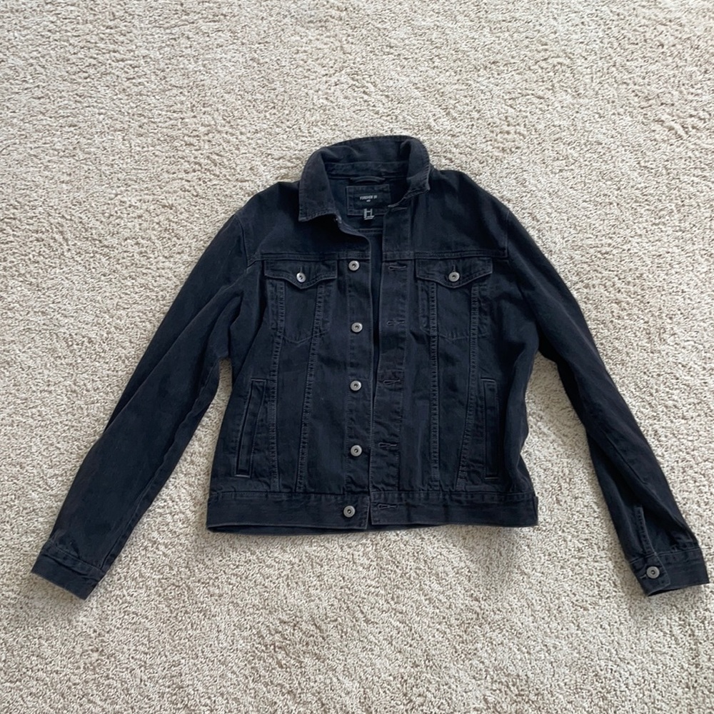 Forever 21 black jean jacket